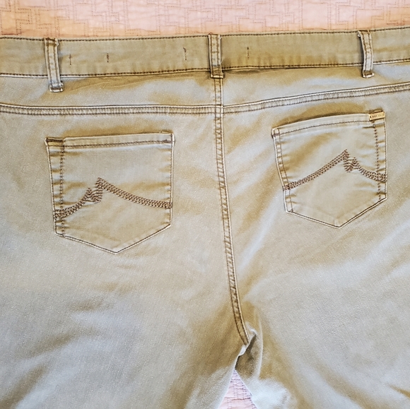 Max Jeans Junior Size 18 Olive Skinny Jeans Gorpcore - Picture 2 of 6